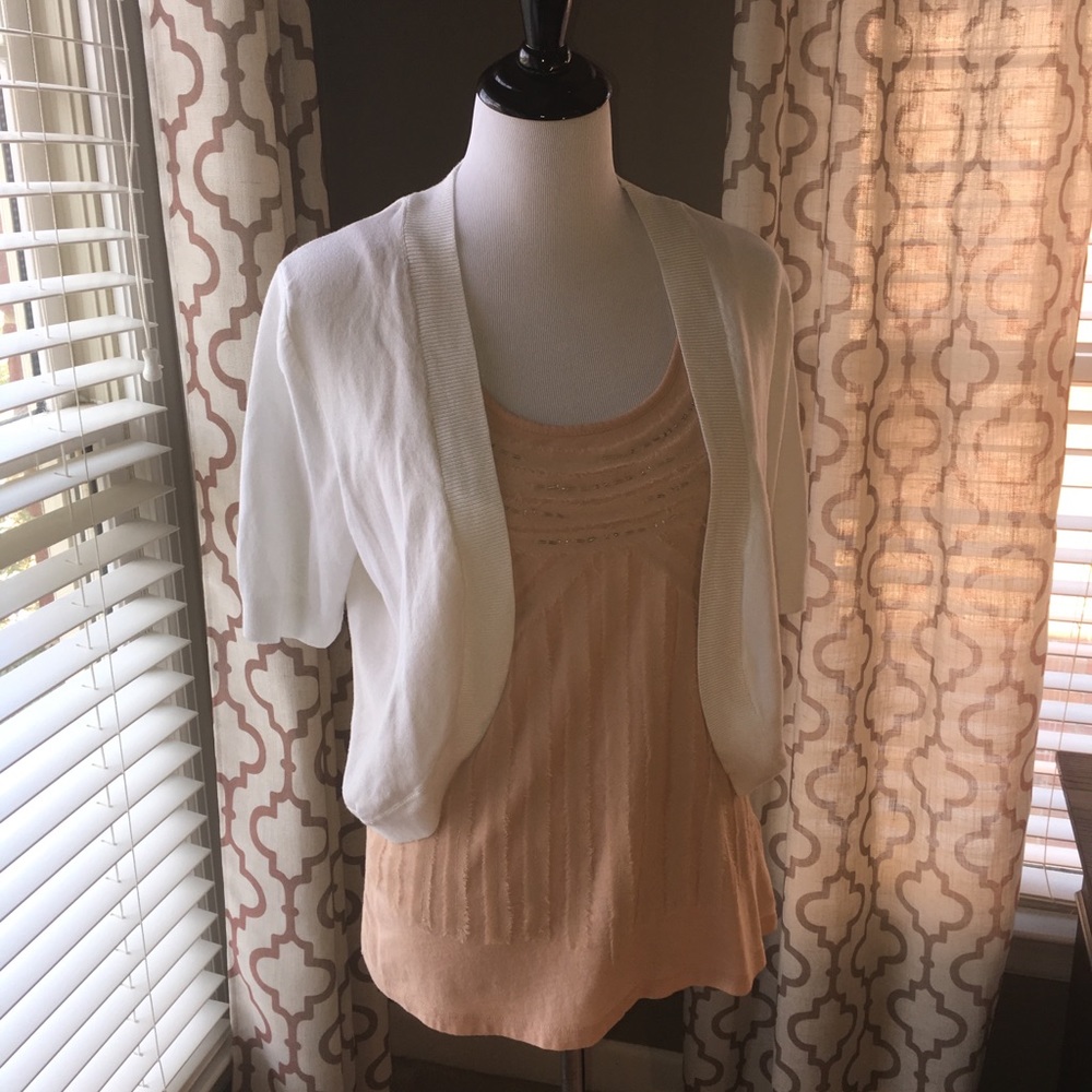 💥5 for $25💥Charter Club white shrug sweater